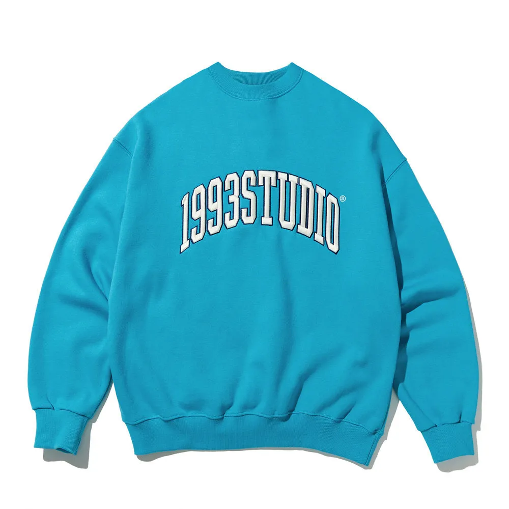 1993studio  |Crew Neck Unisex Sweat Street Style Long Sleeves Plain