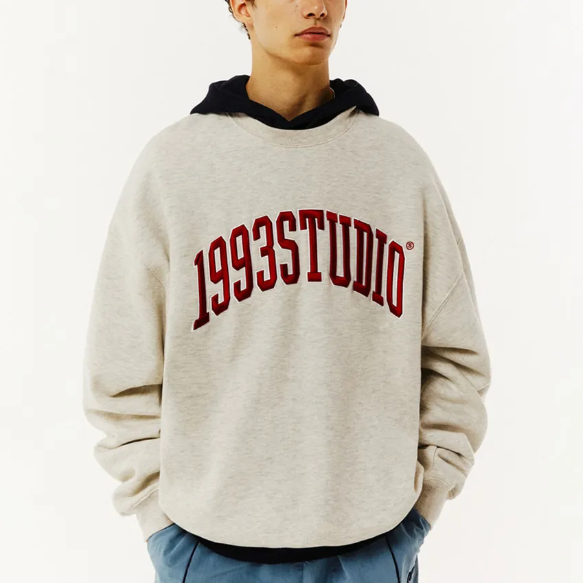 1993studio  |Crew Neck Unisex Sweat Street Style Long Sleeves Plain