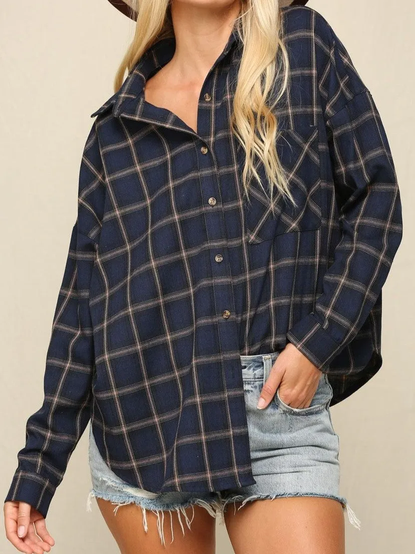 27 Nash Oversized Plaid Button Down