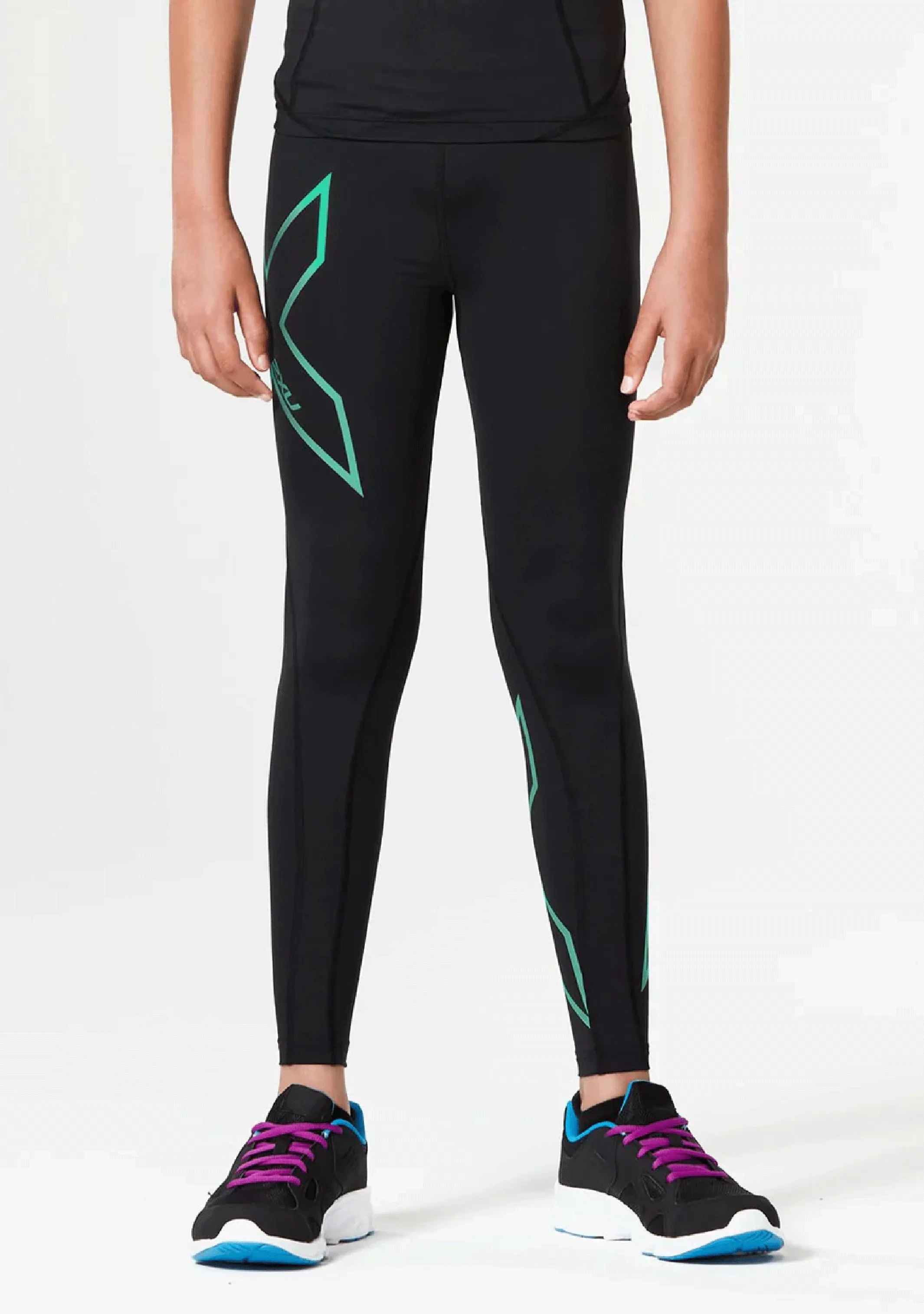 2XU Core Girls Compression Tight  CA4158B-BLK/IGR