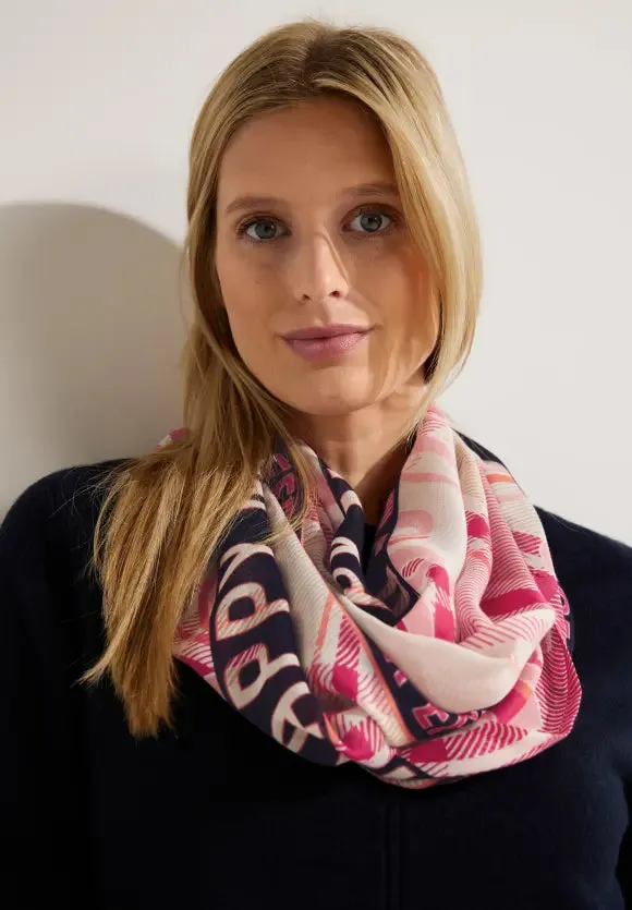 572229- Coral/Navy Loop Scarf - Cecil