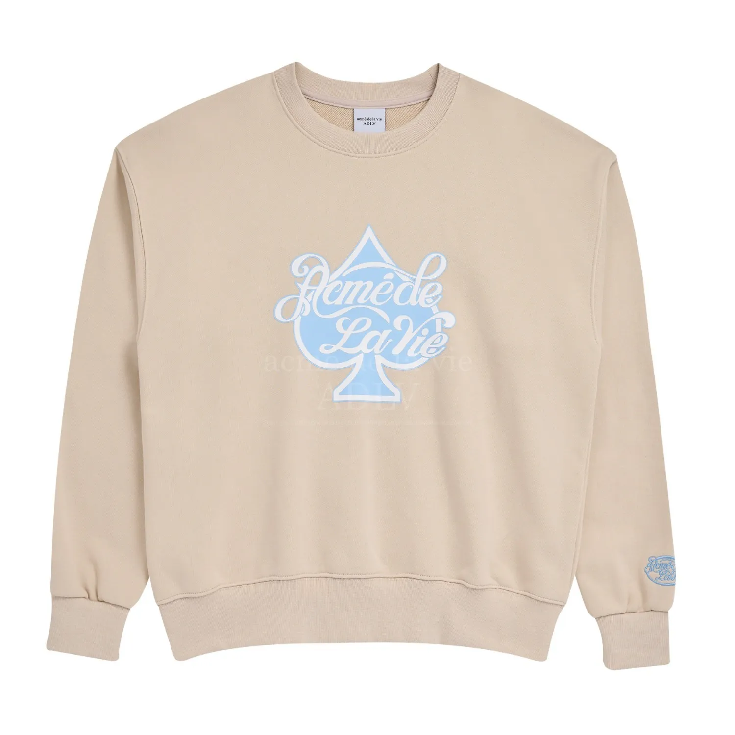 acme de la vie  |Crew Neck Sweat Street Style Collaboration Long Sleeves