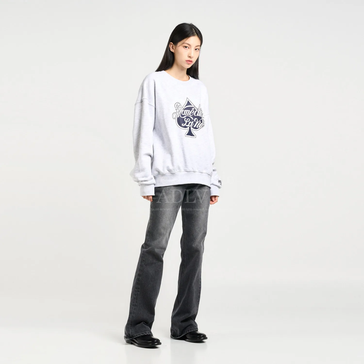 acme de la vie  |Crew Neck Sweat Street Style Collaboration Long Sleeves