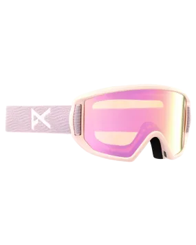 Anon Relapse Jr. Snow Goggles + Mfi Face Mask - Elderberry/Pink Amber Lens