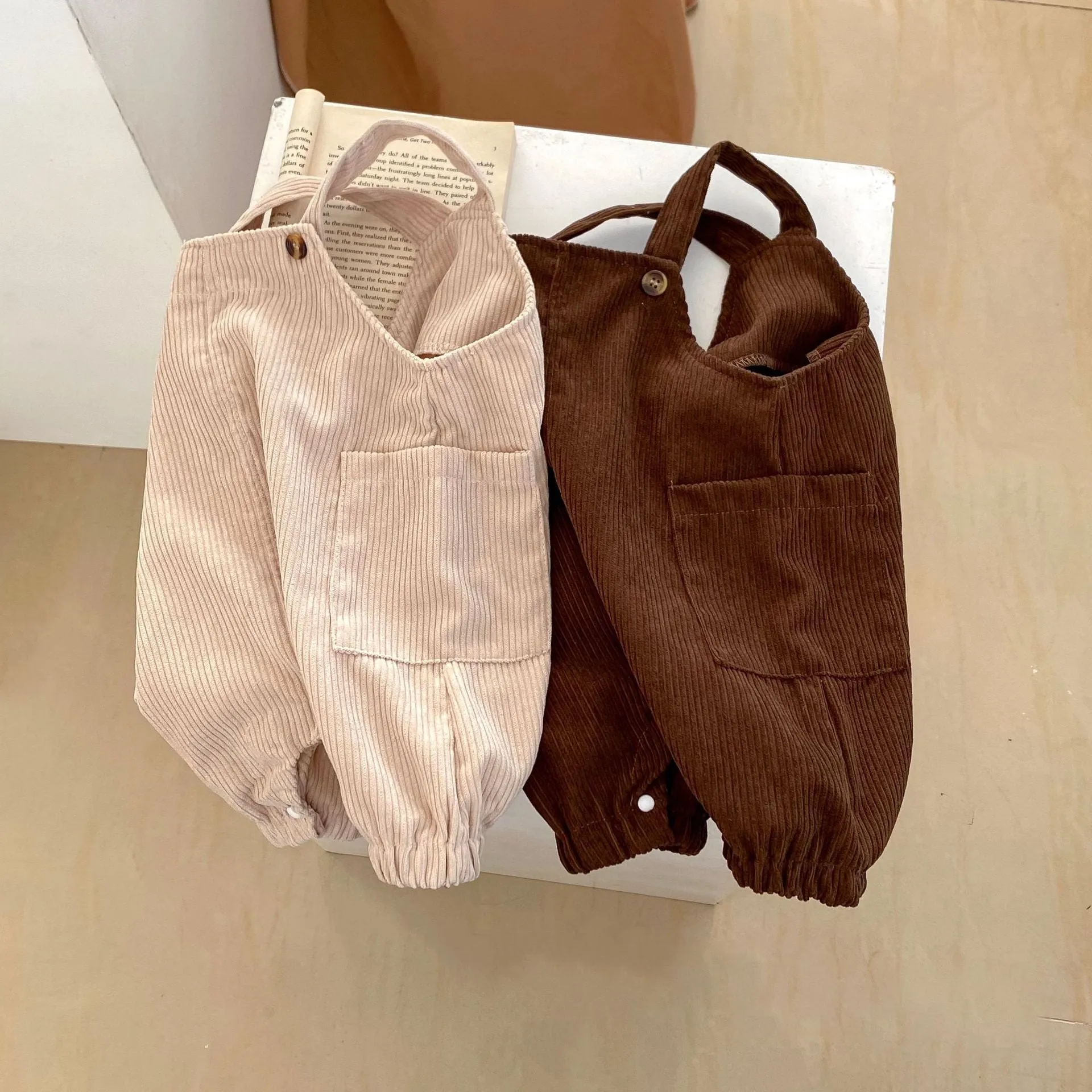 Baby Girls Boys Solid Color Jumpsuits Wholesale 24011158