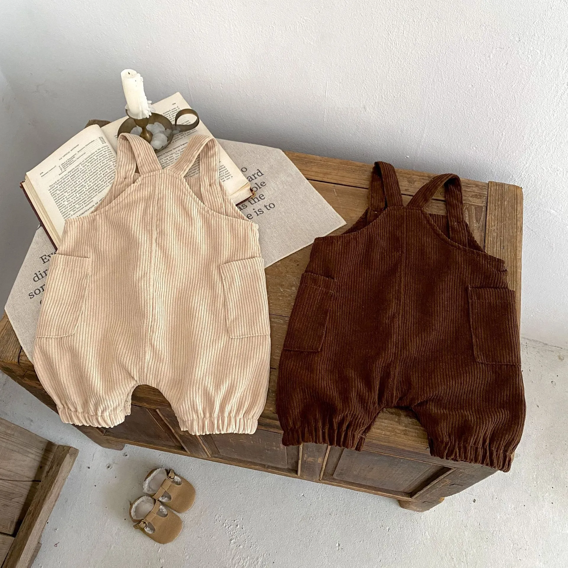 Baby Girls Boys Solid Color Jumpsuits Wholesale 24011158