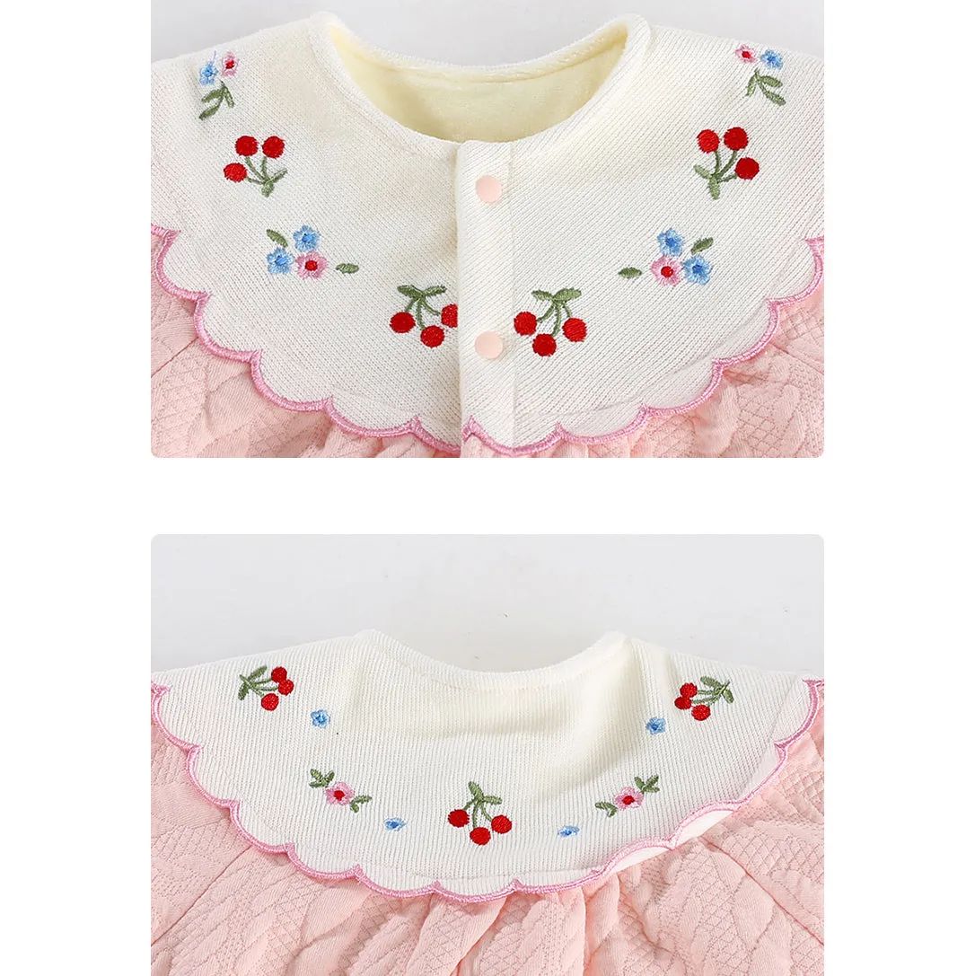 Baby Girls Flower Embroidered Jumpsuits Wholesale 231019224