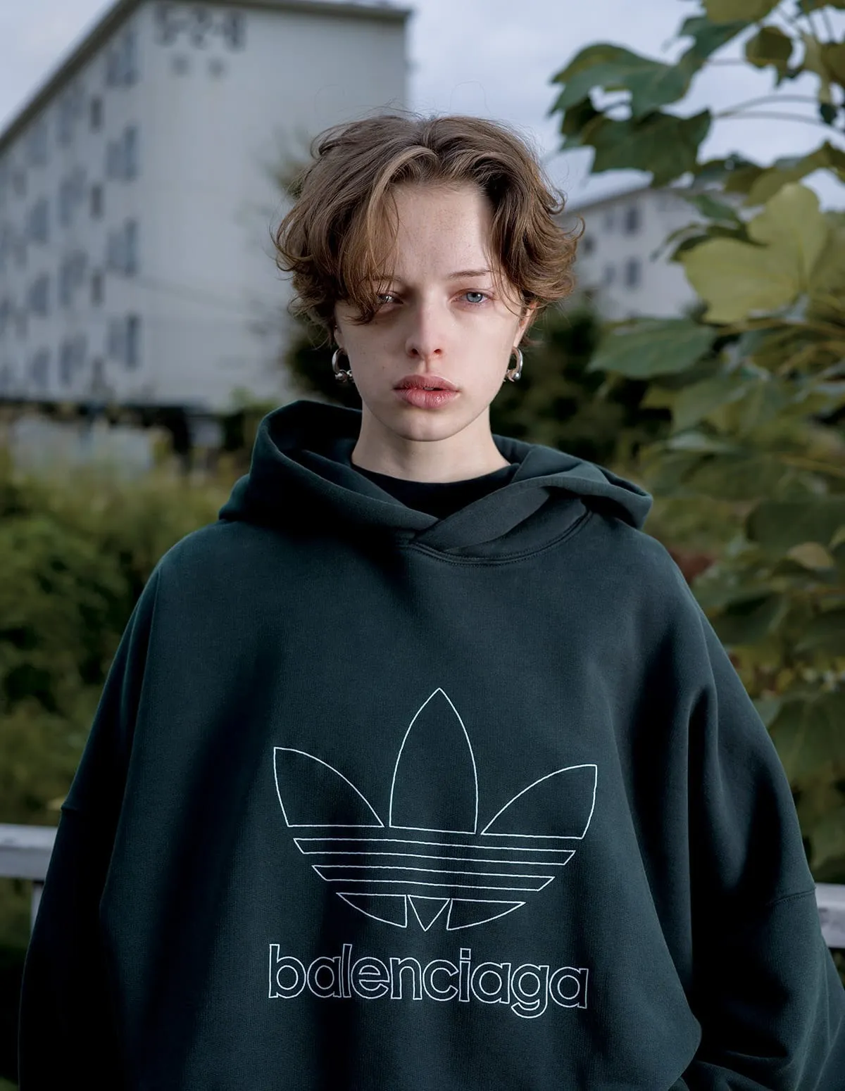 BALENCIAGA  |Unisex Sweat Street Style Collaboration Bi-color