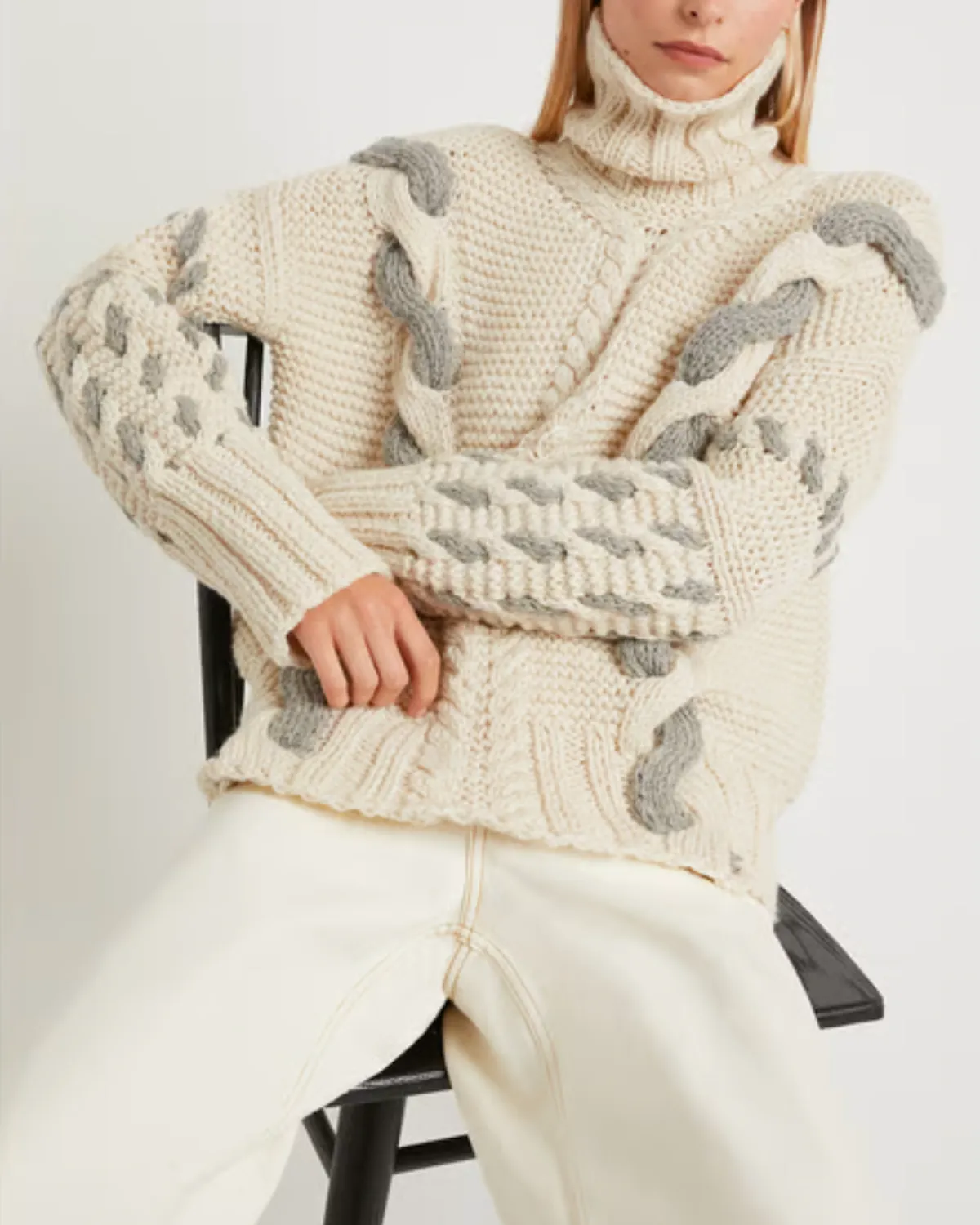 Barbora Wool Turtleneck - White