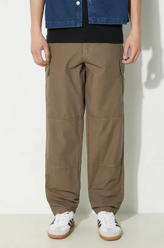 Barbour cotton trousers green color