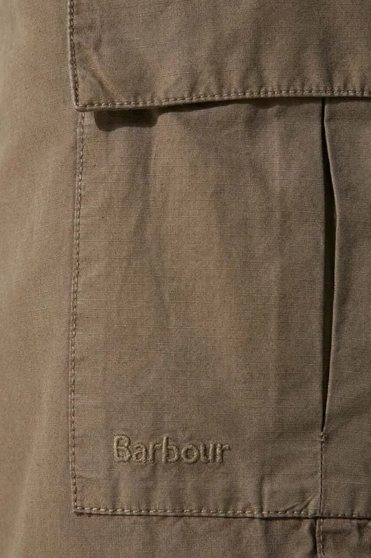 Barbour cotton trousers green color