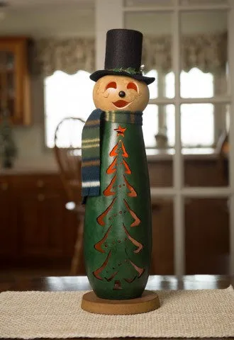 Bayberry Snowman Gourd - Available in Multiple Sizes