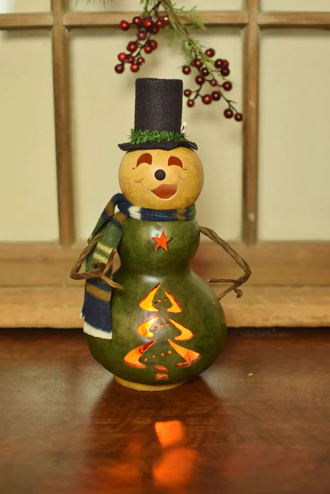 Bayberry Snowman Gourd - Available in Multiple Sizes