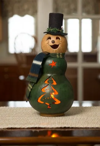 Bayberry Snowman Gourd - Available in Multiple Sizes