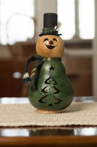 Bayberry Snowman Gourd - Available in Multiple Sizes