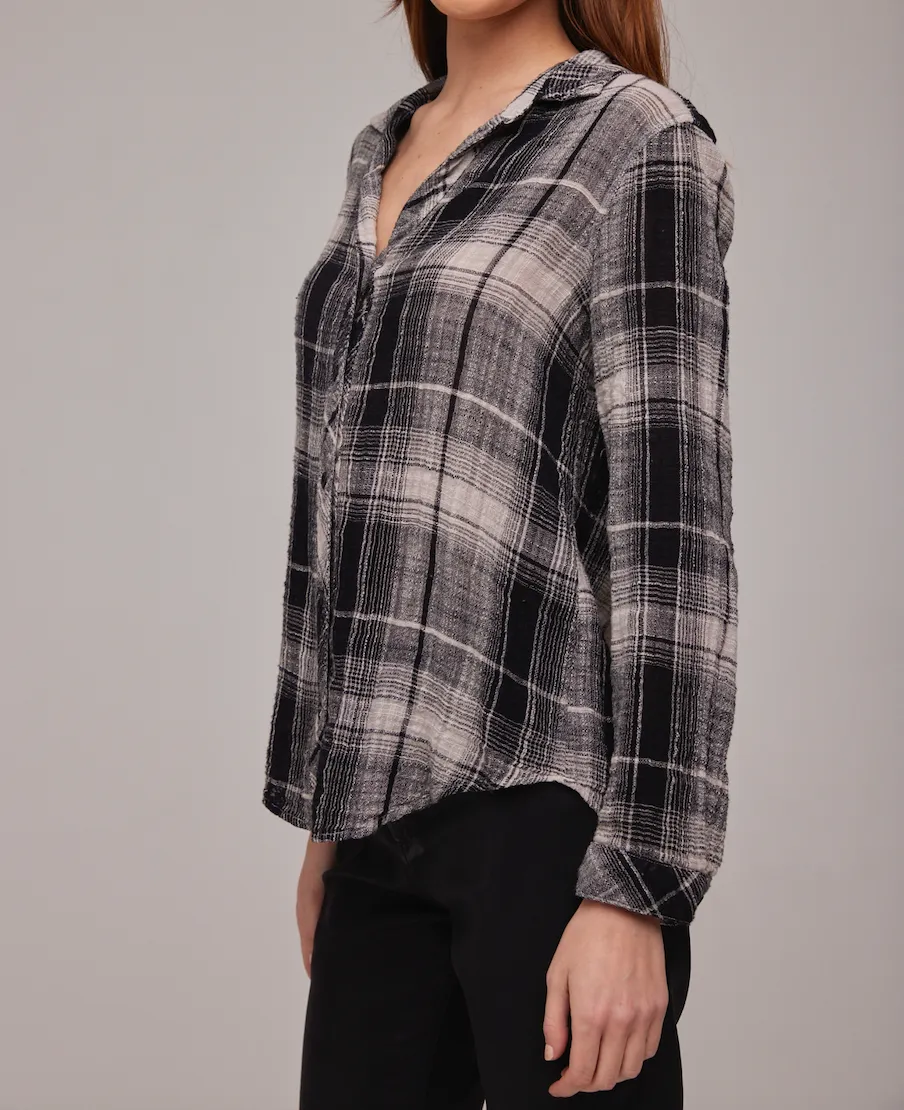 BELLA DAHL CLASSIC PLAID BUTTON DOWN