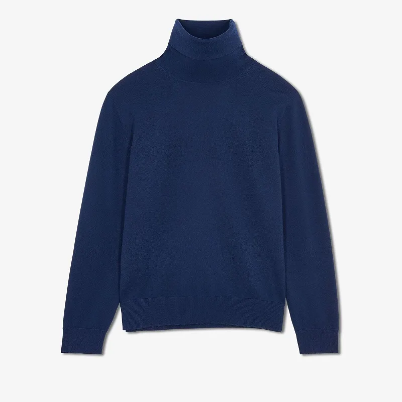 Berluti  |Wool Turtleneck With Leather Detail