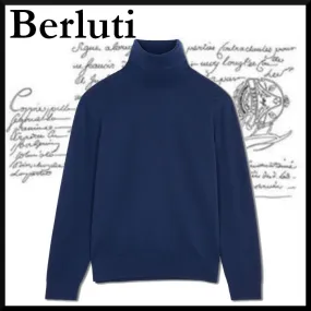 Berluti  |Wool Turtleneck With Leather Detail