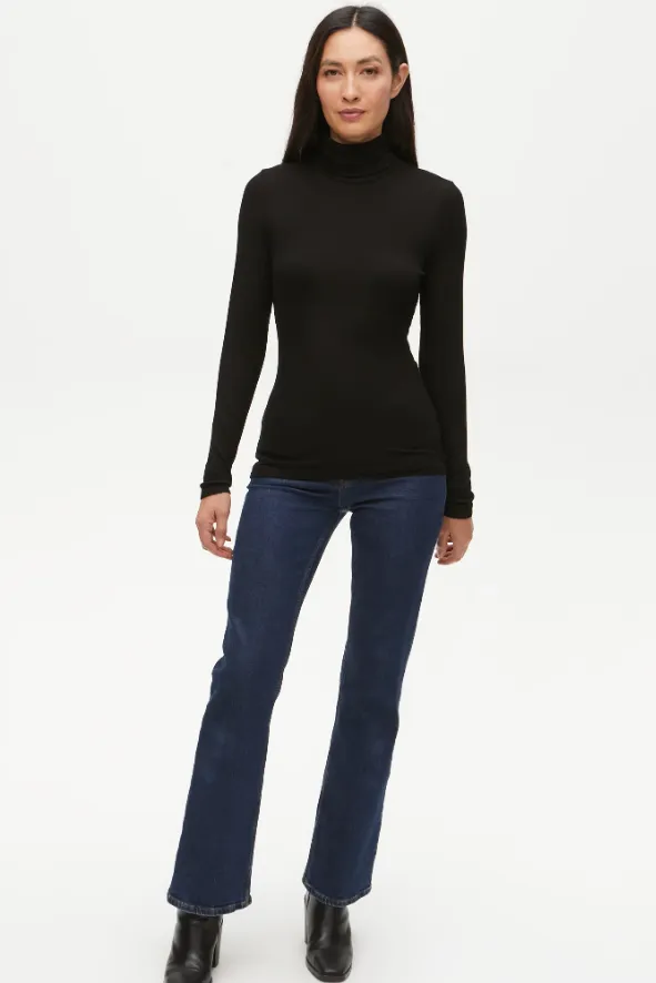 Black Gail Ribbed Turtleneck