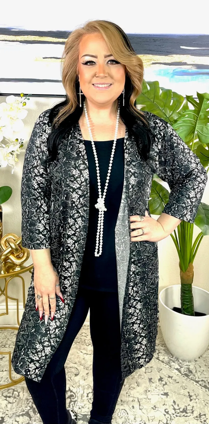 Black Snake Cardigan