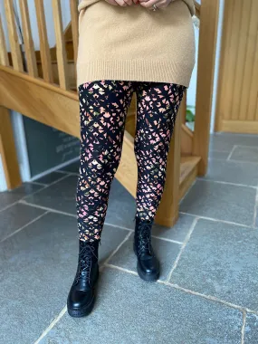 Black Soft Touch Printed Leggings