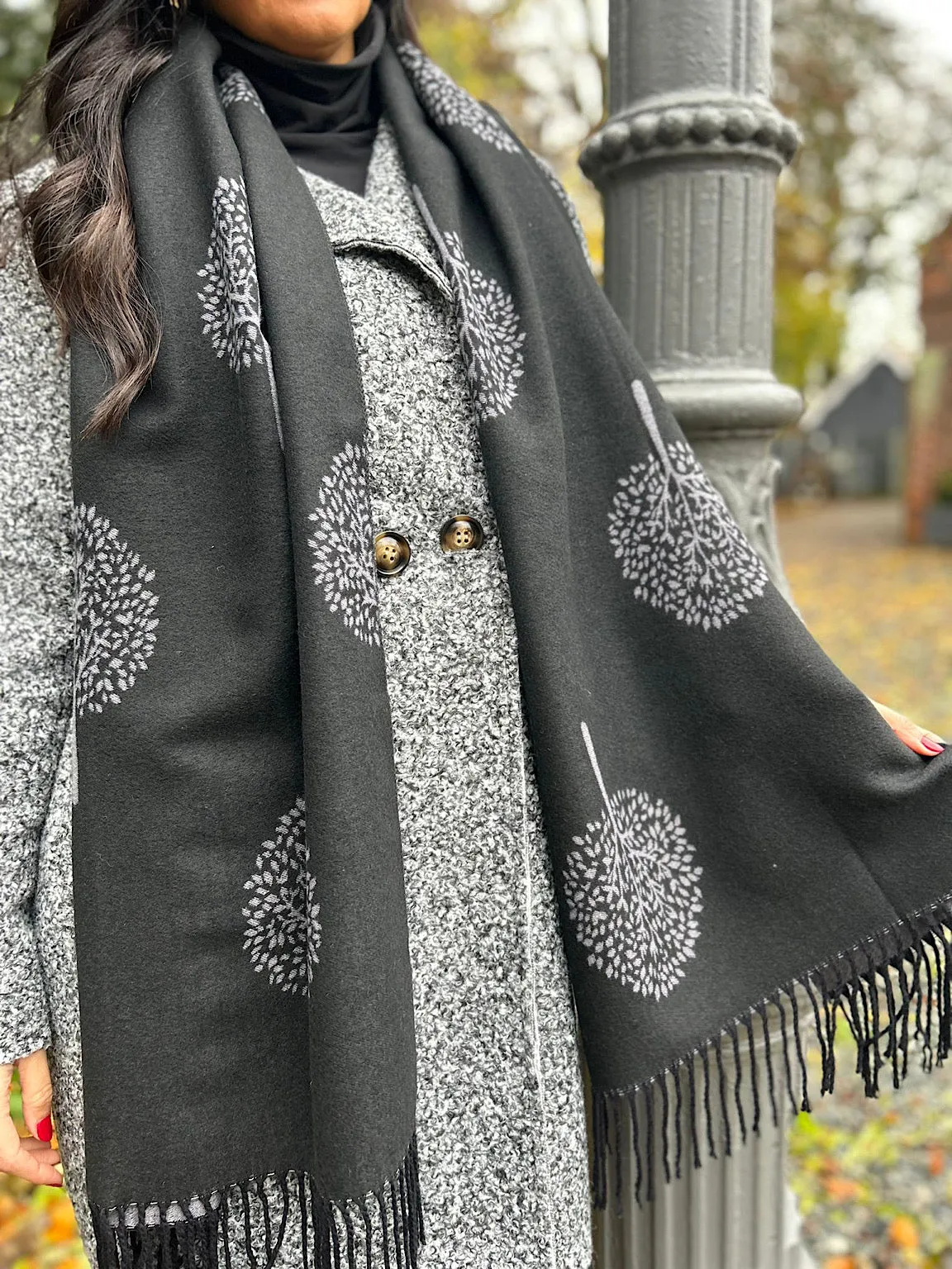 Black Tree Of Life Scarf