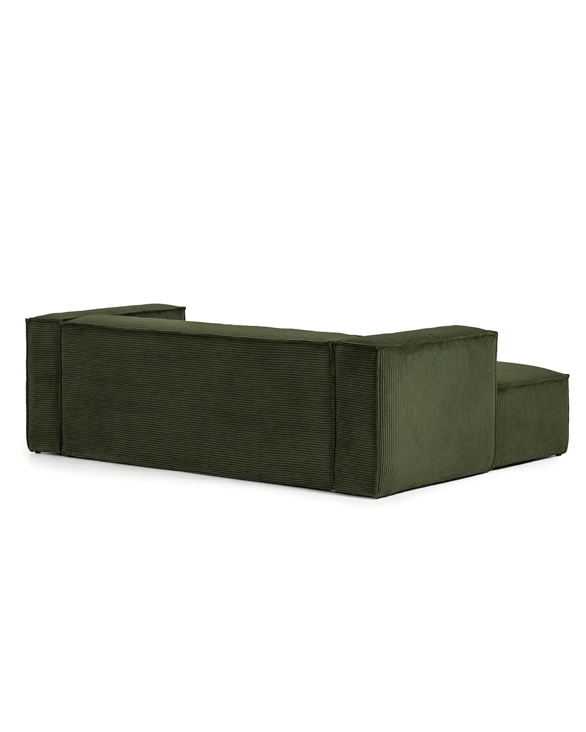 Blok 2-Seater Left Lounge Sofa Corduroy Green