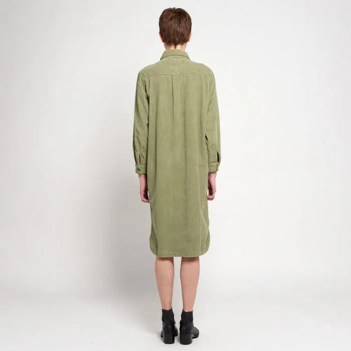 Bobo Choses Woman Corduroy Shirt Dress Light Green