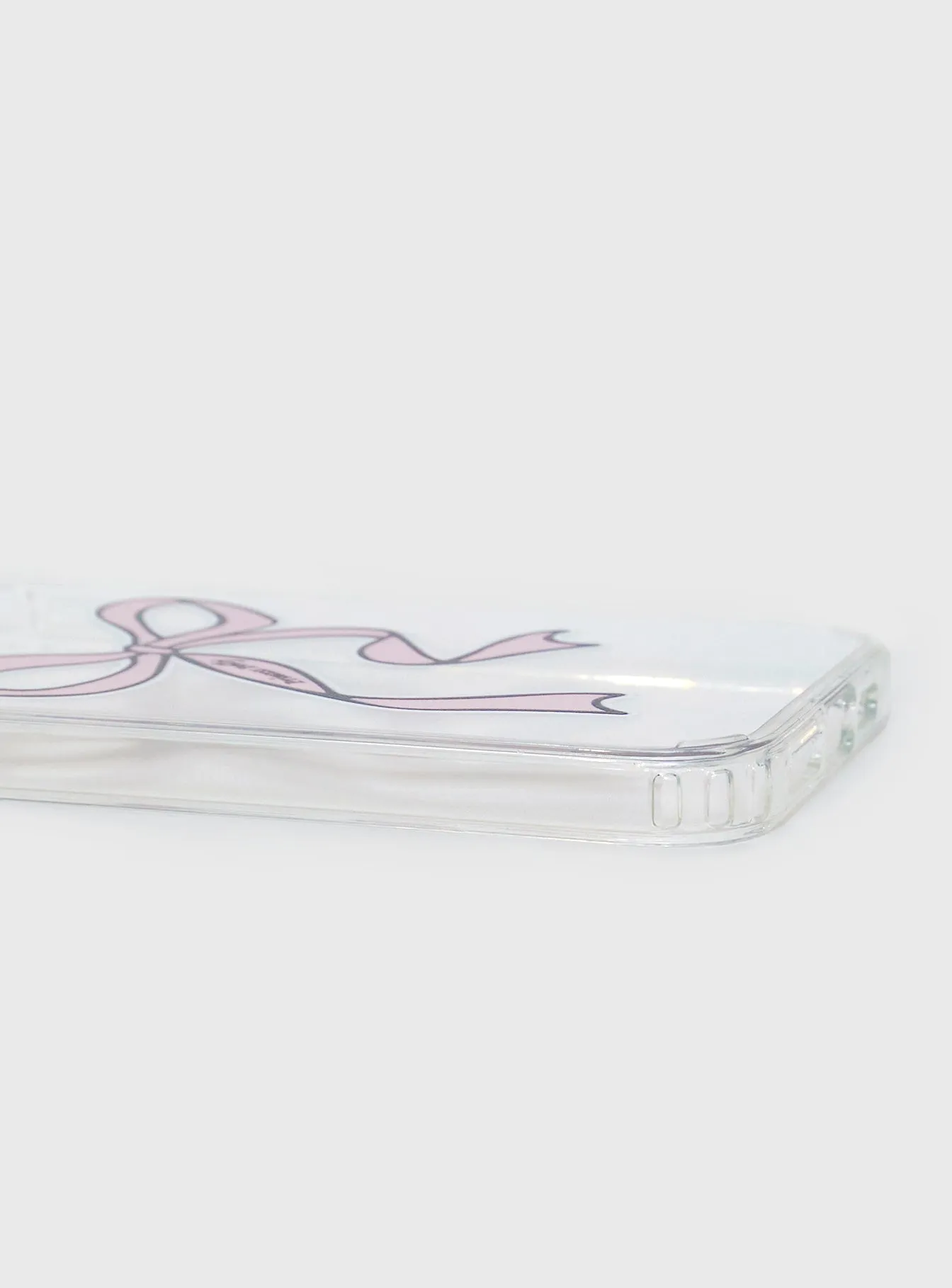 Bow Down Iphone Case Clear / Pink