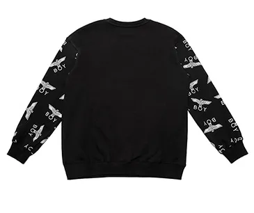 BOY LONDON  |Unisex Studded Street Style U-Neck Long Sleeves Cotton