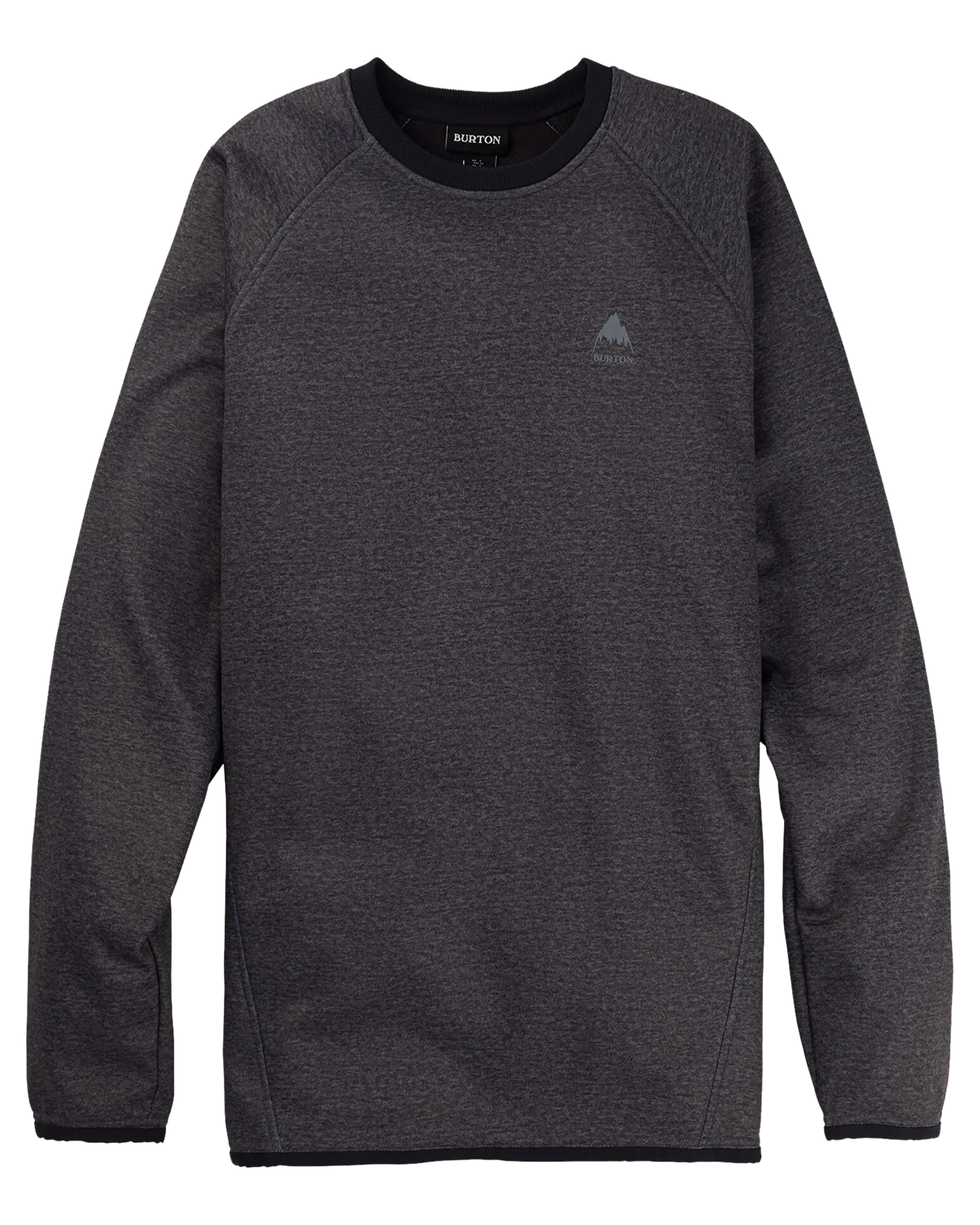 Burton Men's Crown Weatherproof Pullover Crewneck Fleece - True Black Heather