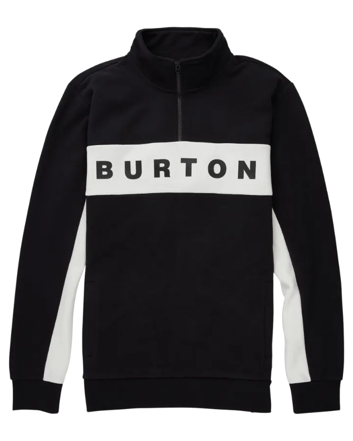 Burton Mens Lowball Quarter-Zip Fleece - True Black