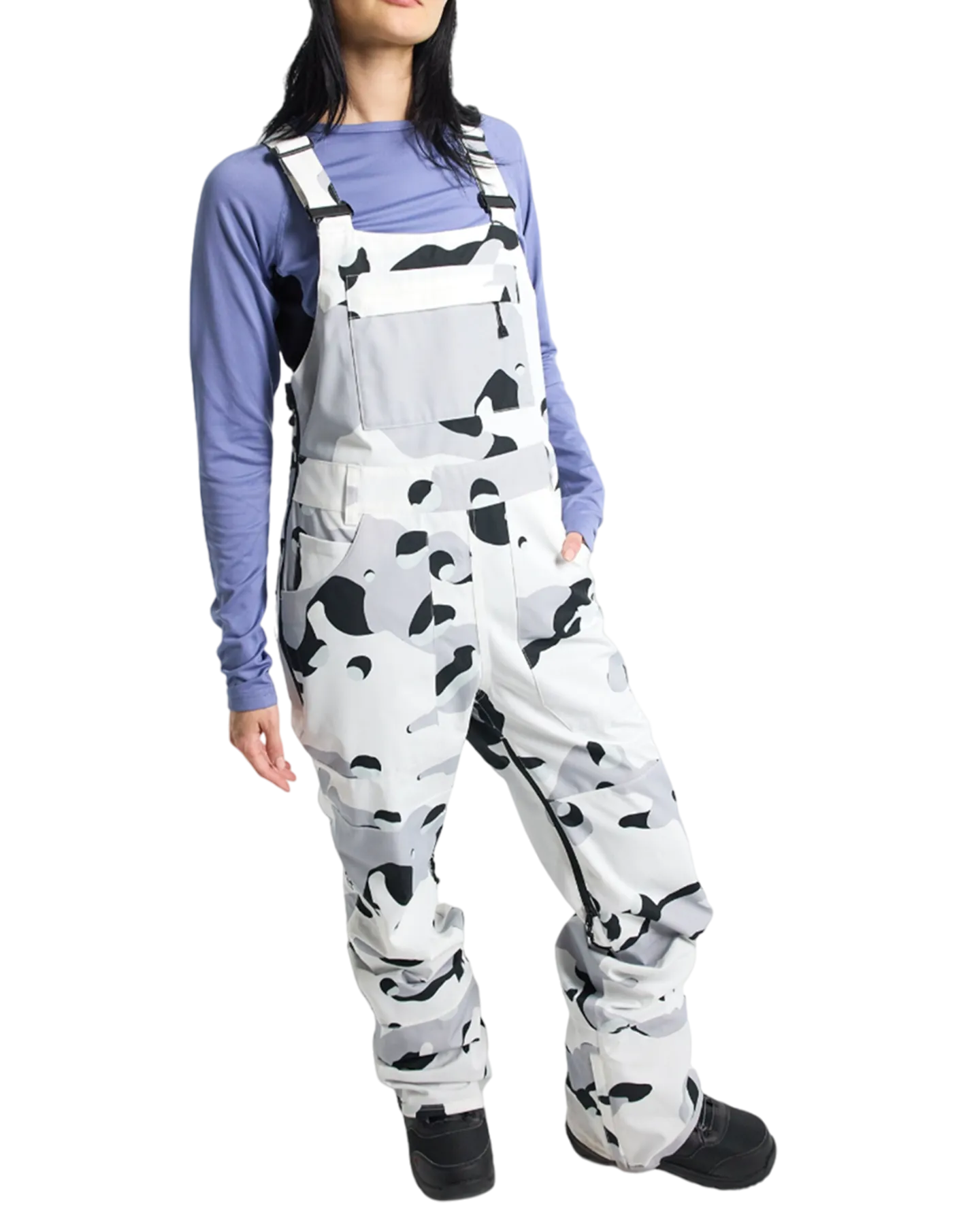 Burton Women's Avalon Stretch 2L Bib Snow Pants - Stout White Cookie Camo