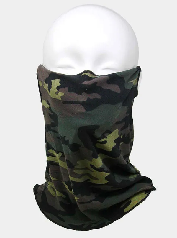 Camo Print Seamless Face Tube Mask