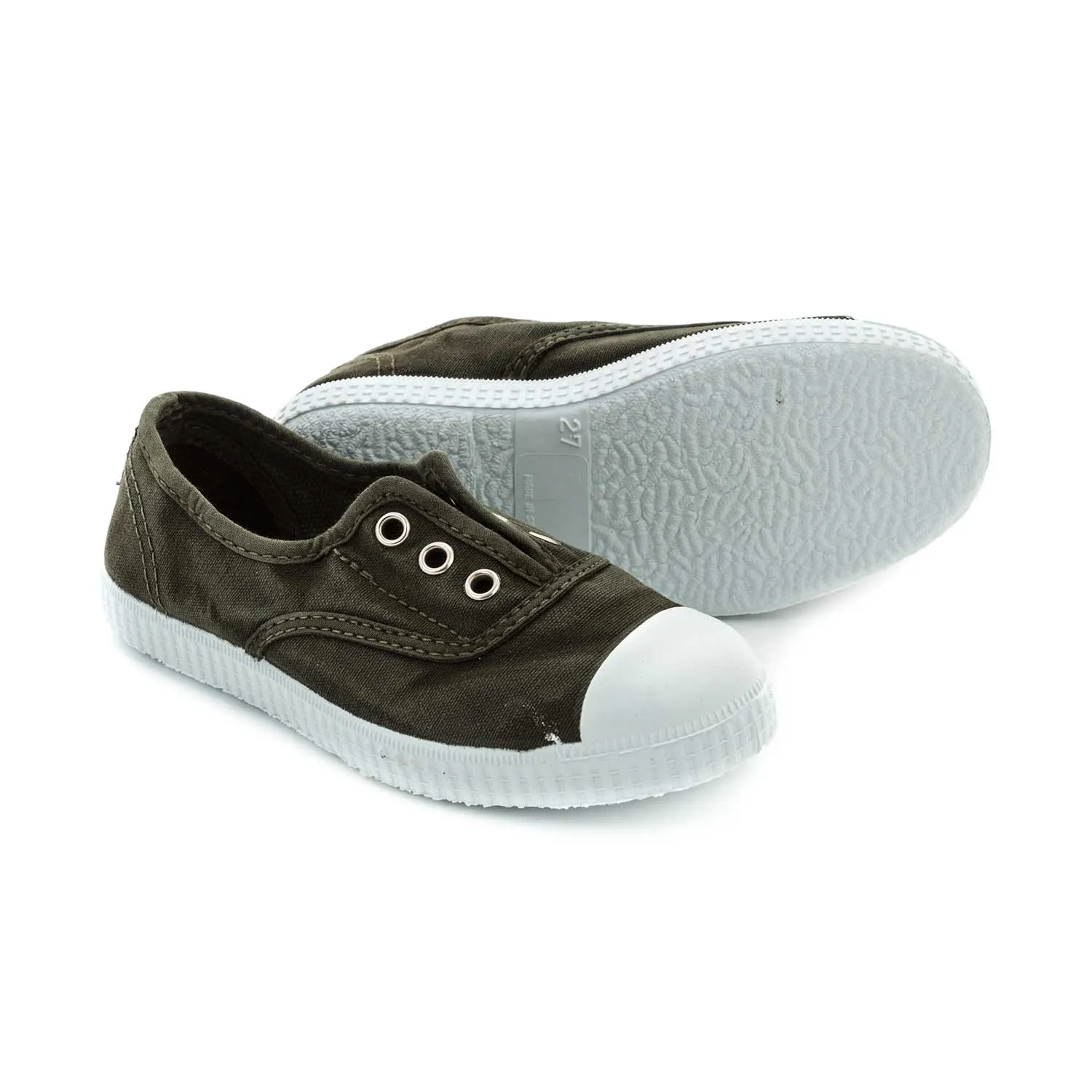 Chipie Unisex Sneaker In Kaki Color Fabric