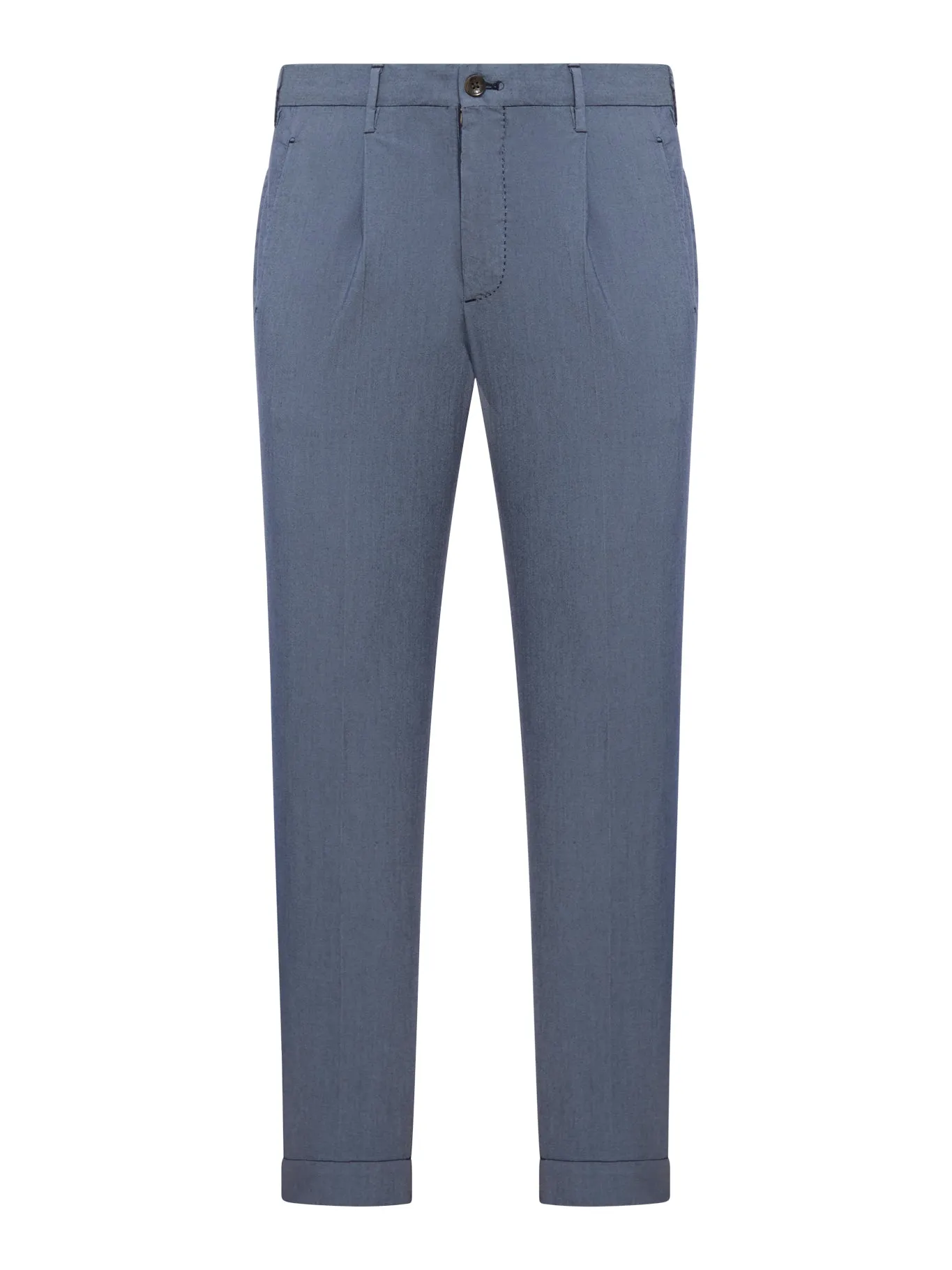 cotton trousers with pleats