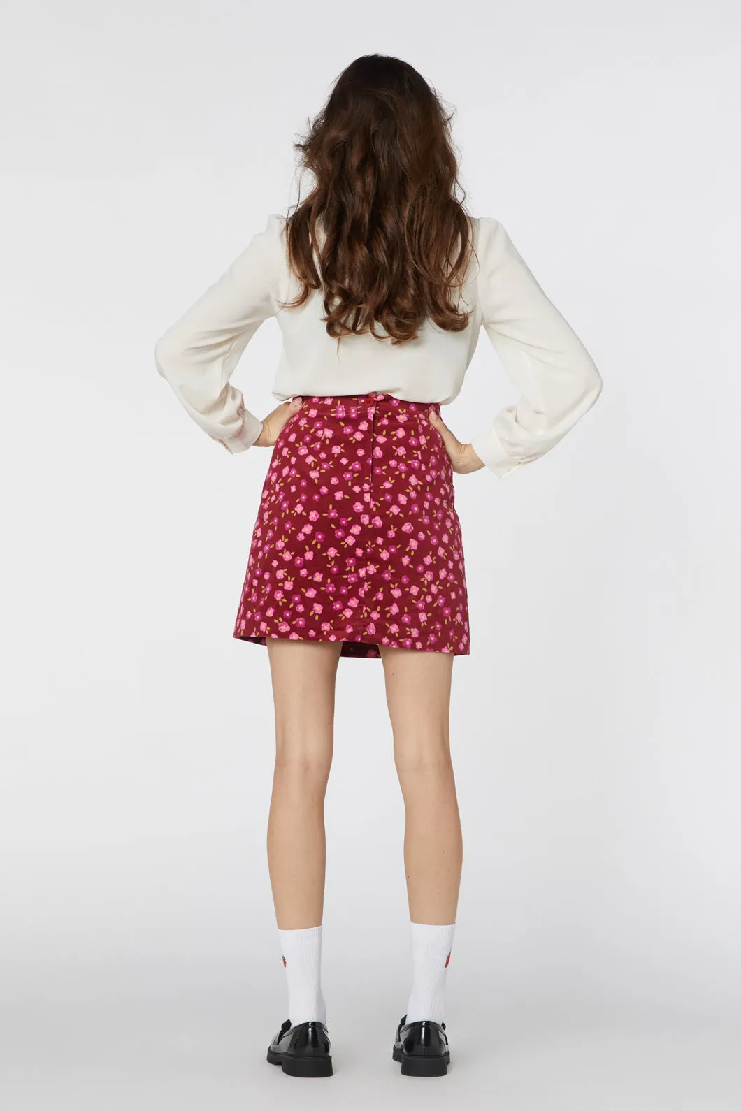 Danielle Ditsy Cord Skirt