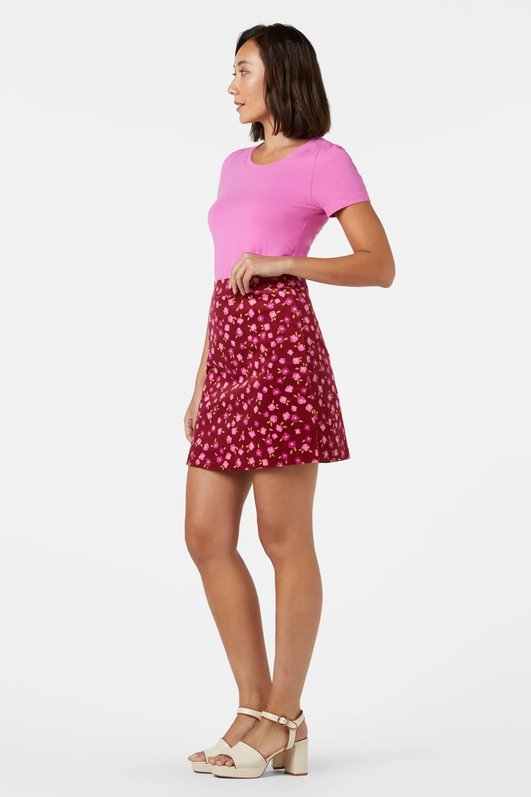 Danielle Ditsy Cord Skirt