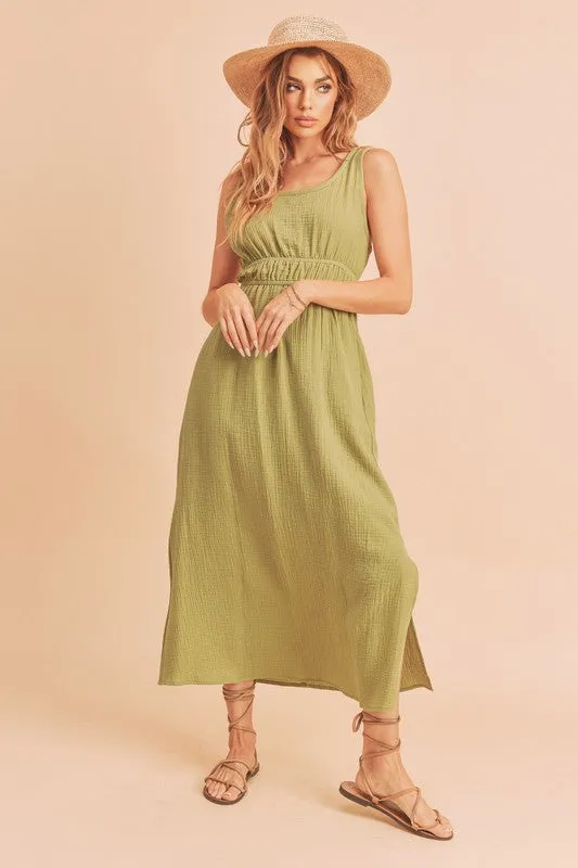 Darci Gauzy Cotton Midi Dress