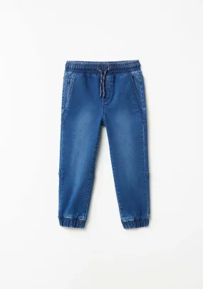 Denim Jogger Trousers - Blue