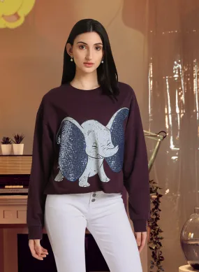 Dumbo Disney Printed Sequin Sweat