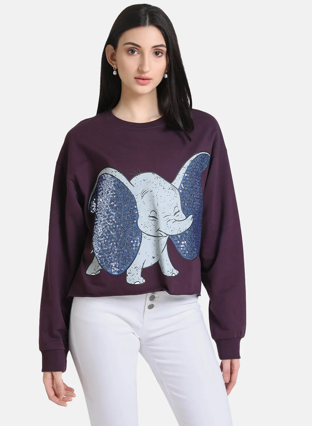 Dumbo Disney Printed Sequin Sweat