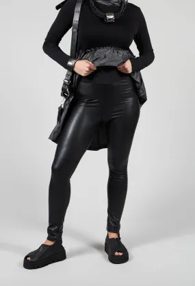 Eco Leather Leggings in Black