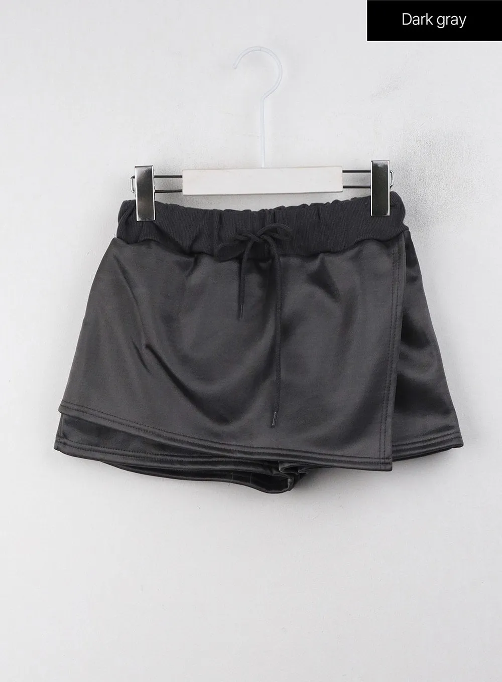 Elastic Waist Satin Mini Skirt CJ409