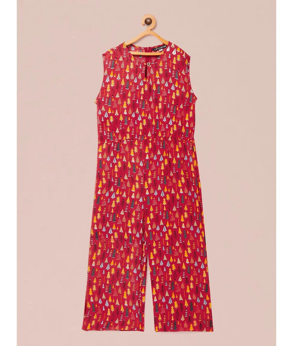 Elasticated Key-hole Jumpsuit for Girls