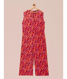 Elasticated Key-hole Jumpsuit for Girls