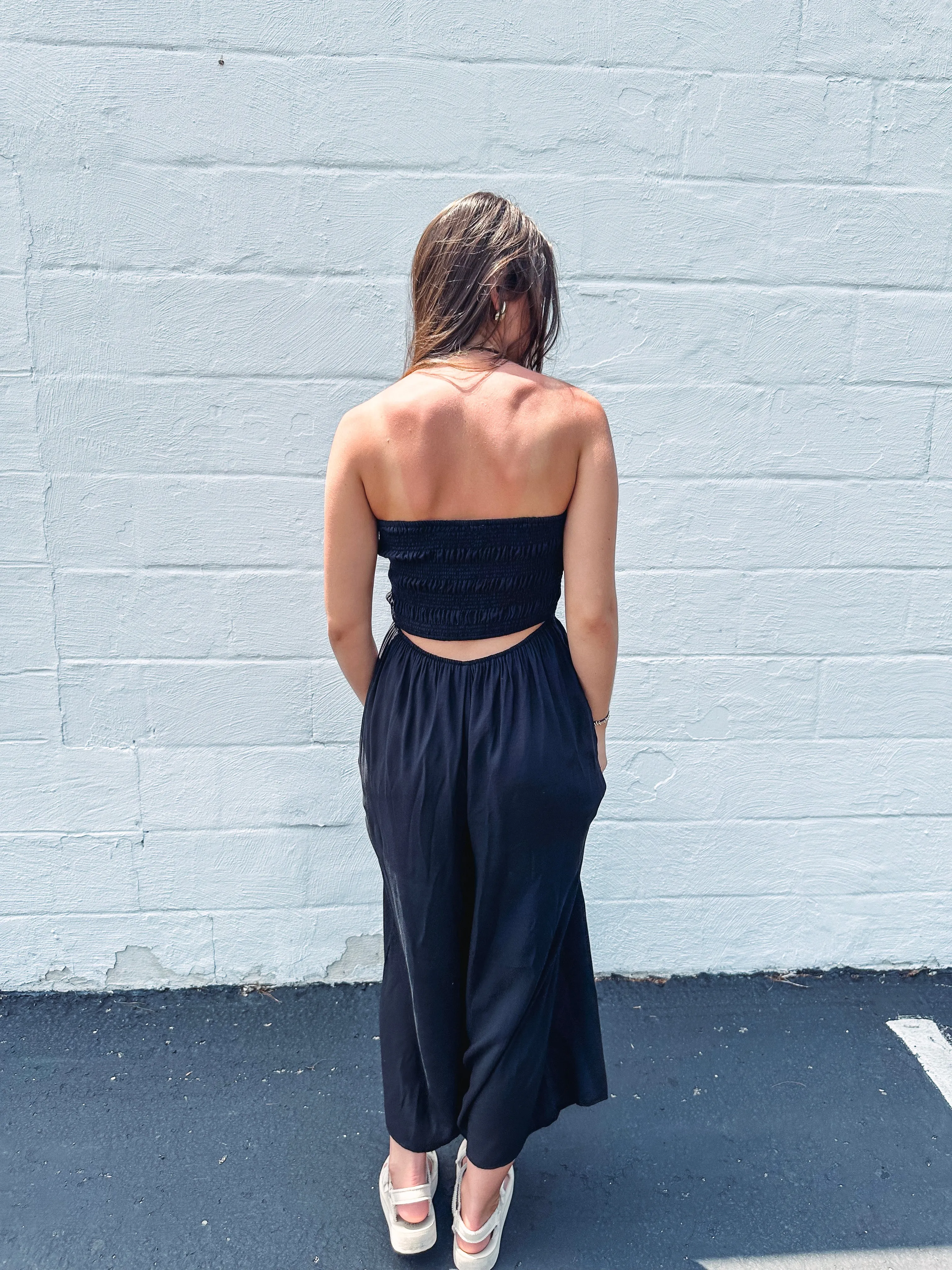 Fall In Love Smocked Tube Top Jumpsuit