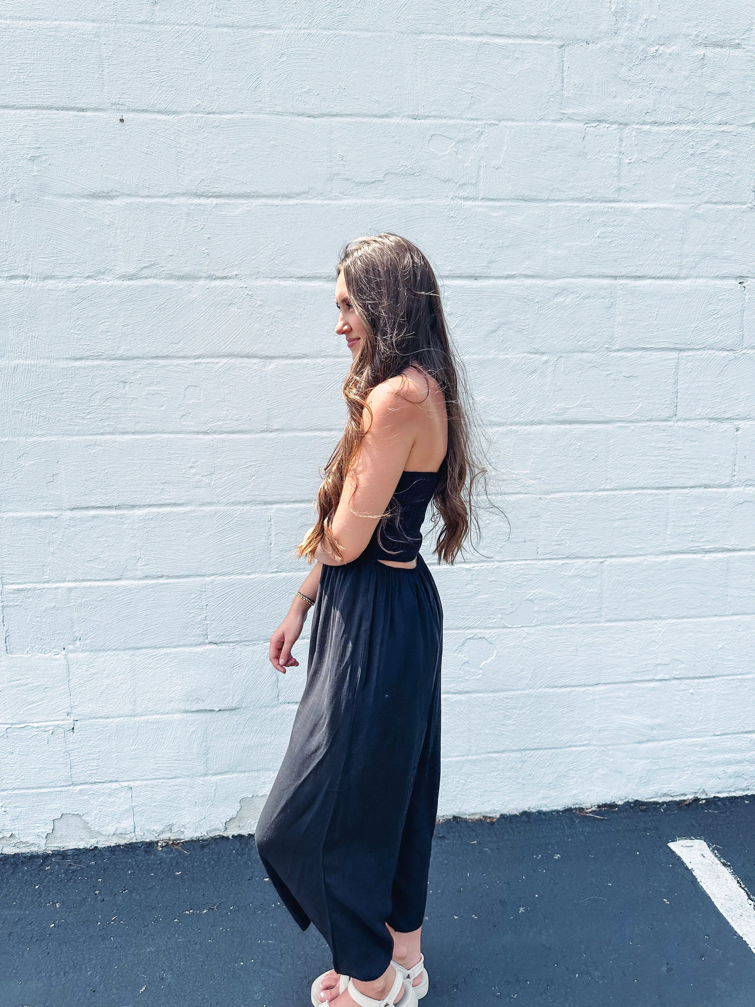 Fall In Love Smocked Tube Top Jumpsuit