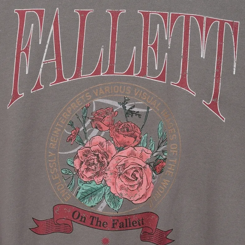 Fallett  |Crew Neck Flower Patterns Unisex Street Style Long Sleeves