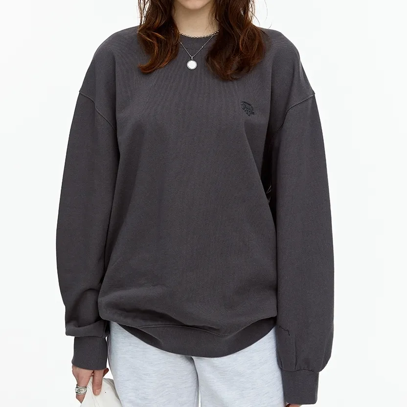 Fallett  |Crew Neck Unisex Street Style Long Sleeves Plain Cotton